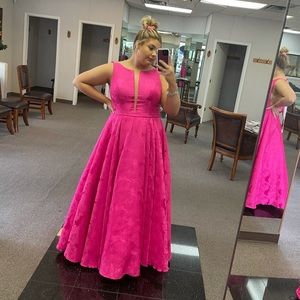Sherri Hill Floor length Prom Dress/Gown Hot Pink